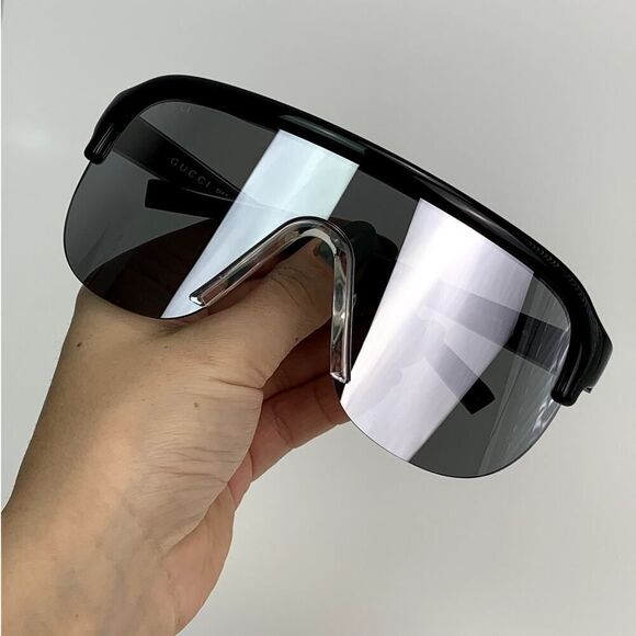 NEW Gucci Sunglasses GG1645S 003 Black/Multiyer Silver Mirror Unisex Authentic - Picture 10 of 13